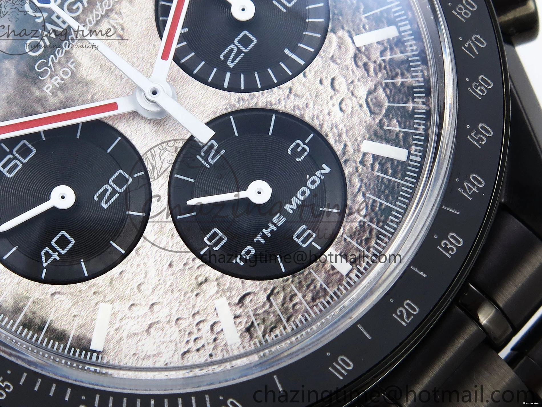 0307 Speedmaster Black Benom PVD Moon RMF Best Edition on PVD Bracelet Lemania HW WrinkleFree 7727